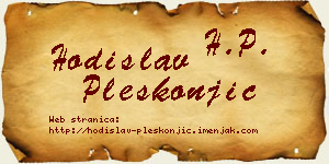 Hodislav Pleskonjić vizit kartica